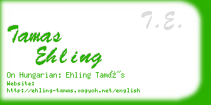 tamas ehling business card